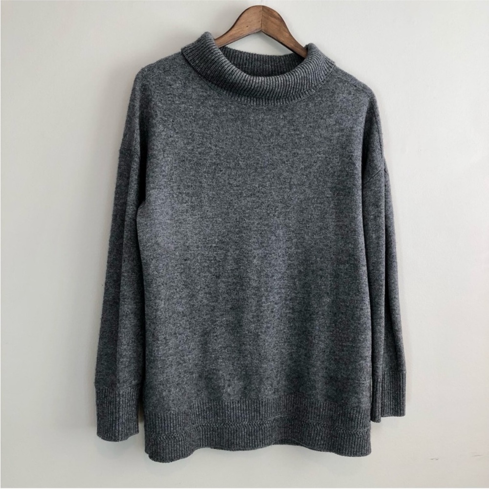 Line The Label Lambswool Yak Cashmere Knit
Oversized Turtleneck Sweater